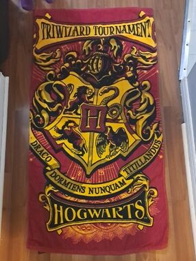 Hogwarts Triwizard Tournament Red & Yellow Beach Towel